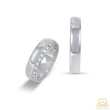 Carregar imagem no visualizador da galeria, 19.2ct Solid White Gold Wedding Ring AL0037