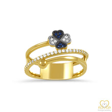Load image into Gallery viewer, 19.2ct Yellow Gold Lucky Clover Ring AN01120
