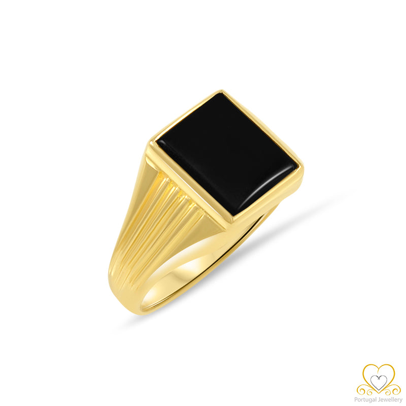 19.2ct Gold Men`s Onyx Ring AN0431