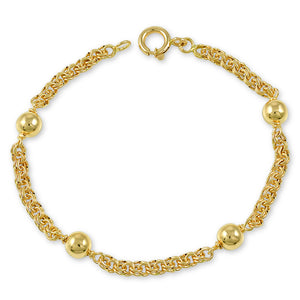 19.2ct Yellow Gold 6MM Ball Bracelet PU8079