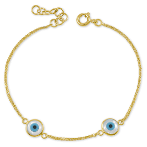 19.2ct Gold Evil Eye Bracelet PU8058