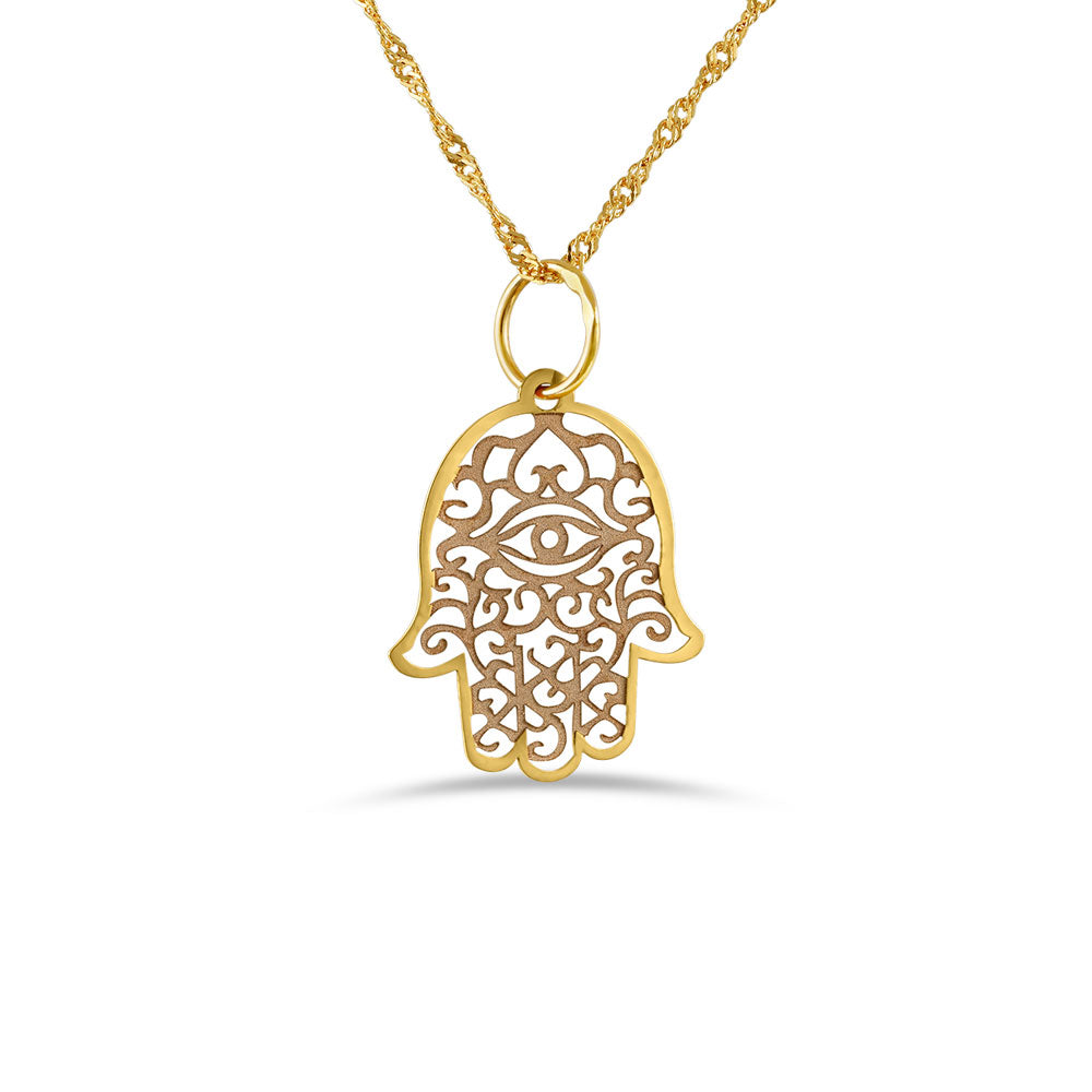 19.2ct Gold Hand of Fatima Pendant ME60334