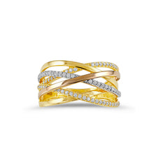 Carregar imagem no visualizador da galeria, 14ct Yellow, White and Rose Gold Ring 14AN01
