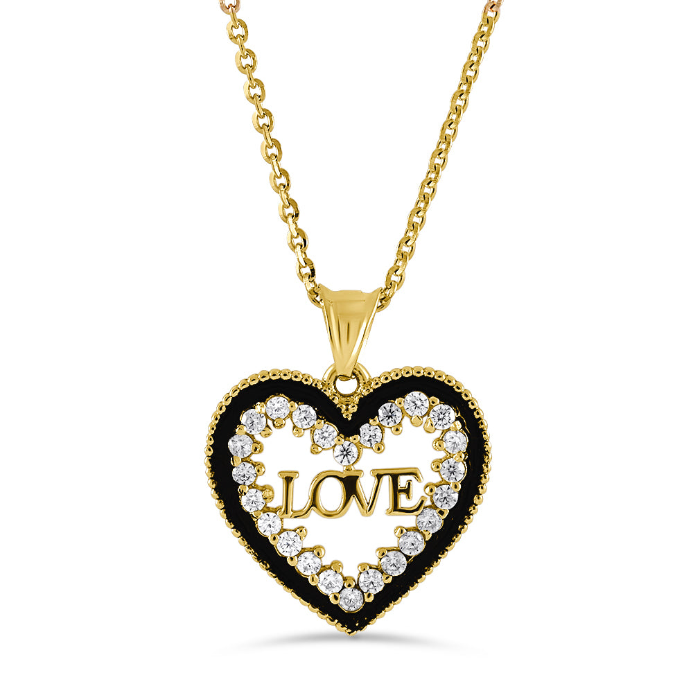 9ct Gold Love Pendant 9KVO006