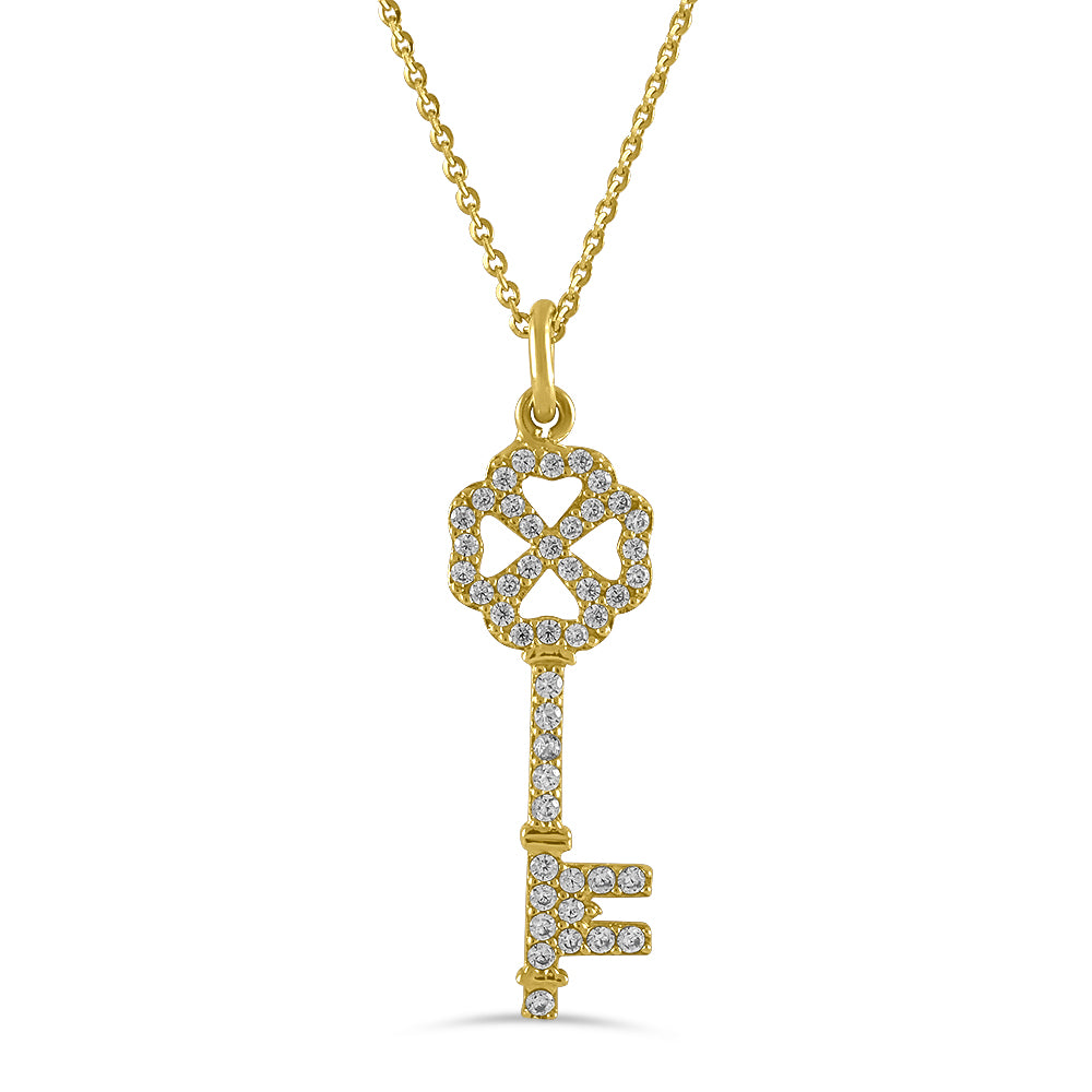 9ct Gold Key Pendant 9KVO009