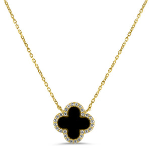 9ct Gold Clover Necklace 9FI005