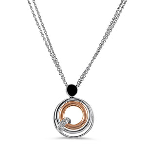 9ct White and Rose Gold Necklace 9FI008