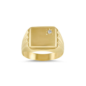 9ct Yellow Gold Men's Ring CR0168