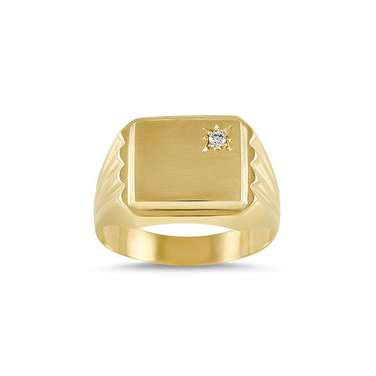 9ct Yellow Gold Men's Ring CR0168