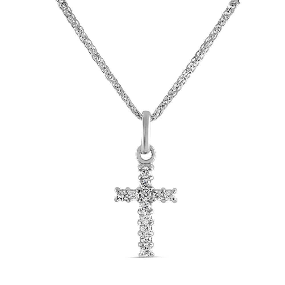 19.2ct White Gold Cross Pendant CO67060