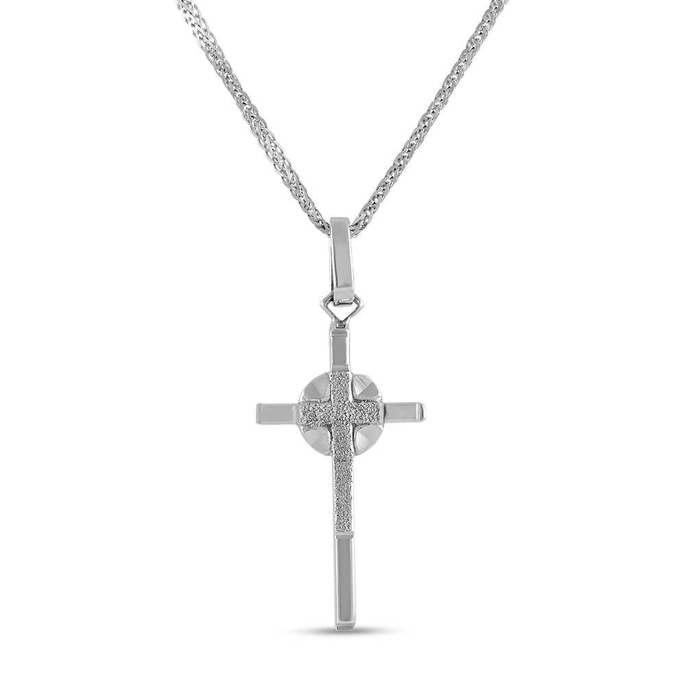 19.2ct White Gold Cross Pendant CR61162