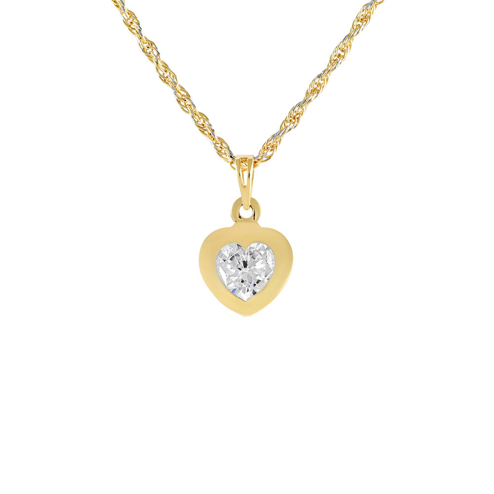 19.2ct Yellow Gold Heart Pendant BE0532