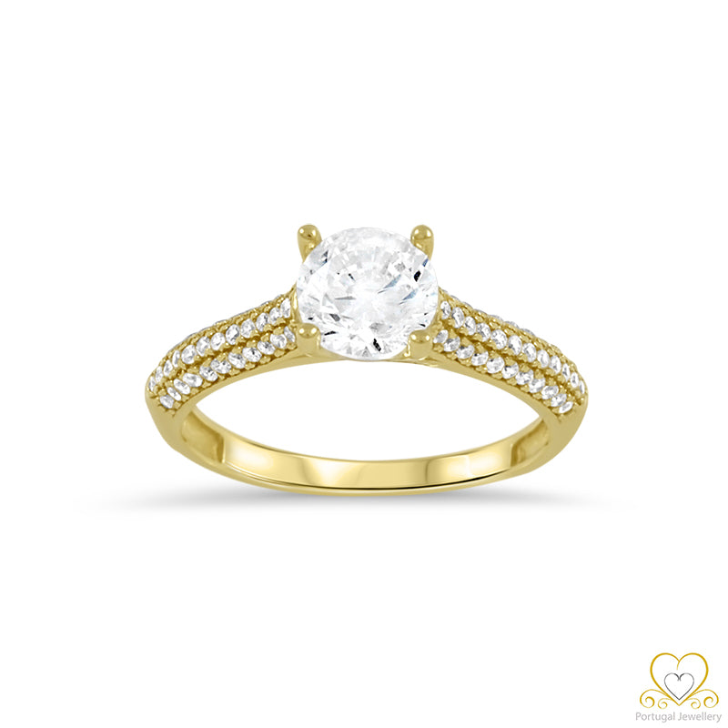 9ct Yellow Gold 7MM Solitaire Ring