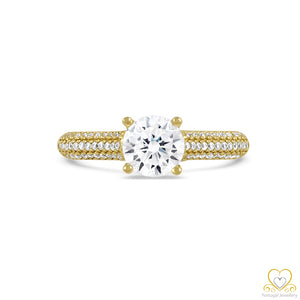 9ct Yellow Gold 7MM Solitaire Ring