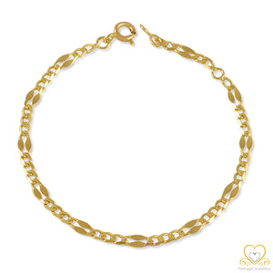 9ct Yellow Gold Children`s Bracelet 9PC0116