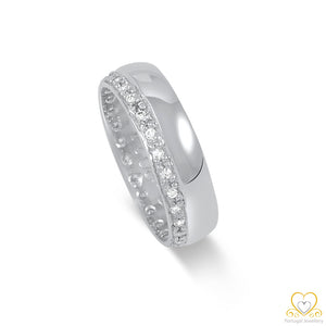 19.2ct Solid White Gold Wedding Ring AL0037