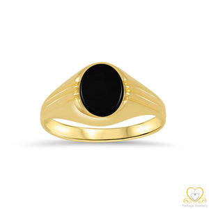 19.2ct Gold Men`s Onyx Ring ANH007