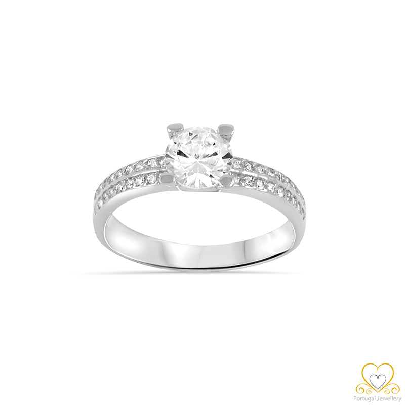 19.2ct White Gold Solitaire Ring AN010