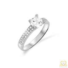 Load image into Gallery viewer, 19.2ct White Gold Solitaire Ring AN010
