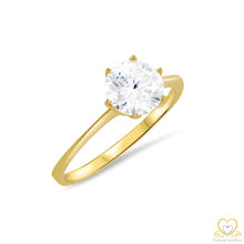 Load image into Gallery viewer, 19.2ct Yellow Gold 6MM Solitaire Ring AN032
