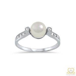 19.2ct White Gold Pearl Ring AN051