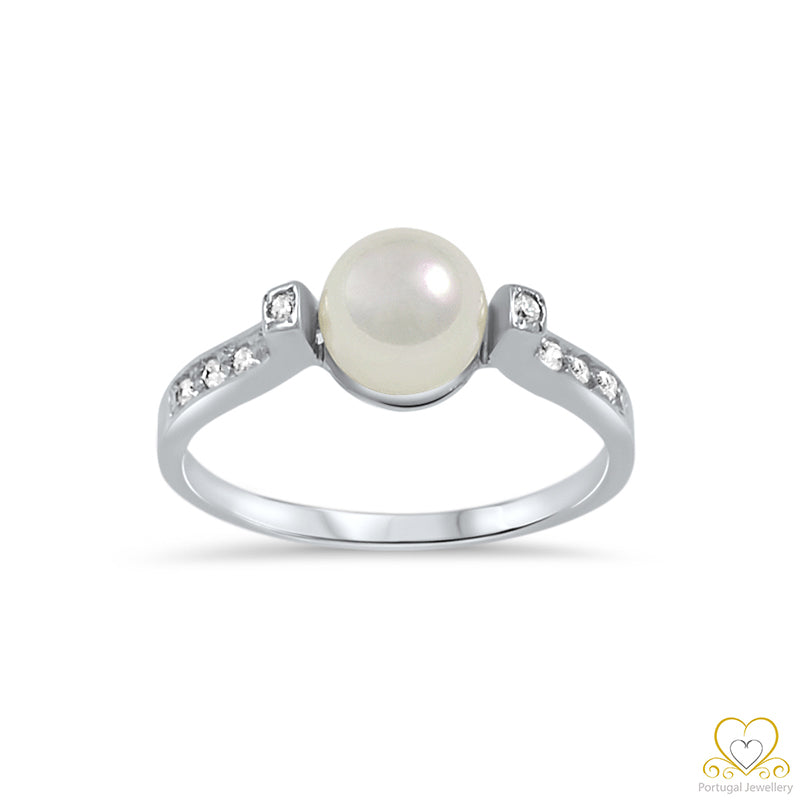 19.2ct White Gold Pearl Ring AN051