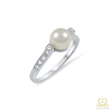 Load image into Gallery viewer, 19.2ct White Gold Pearl Ring AN051
