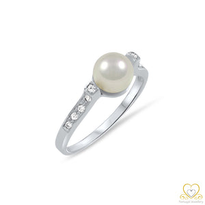 19.2ct White Gold Pearl Ring AN051