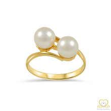 Load image into Gallery viewer, 19.2ct Yellow Gold 6MM Cultured Pearls Ring AN052
