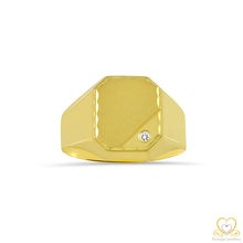 Load image into Gallery viewer, 19,2ct Yellow Gold Square Men´s Signet Ring AN0949
