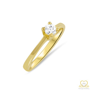 19.2ct Gold 4MM Solitaire Ring AN01073