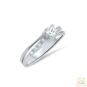 19.2ct White Gold Solitaire Ring AN1139