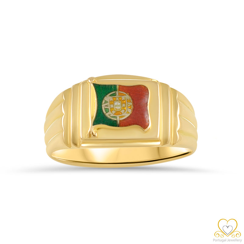 19.2ct  Yellow Gold Portuguese Flag Ring ANH001