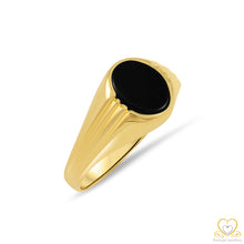 Load image into Gallery viewer, 19.2ct Gold Men`s Onyx Ring ANH007
