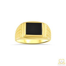 Load image into Gallery viewer, 19.2ct Gold Men`s Onyx Ring ANH024
