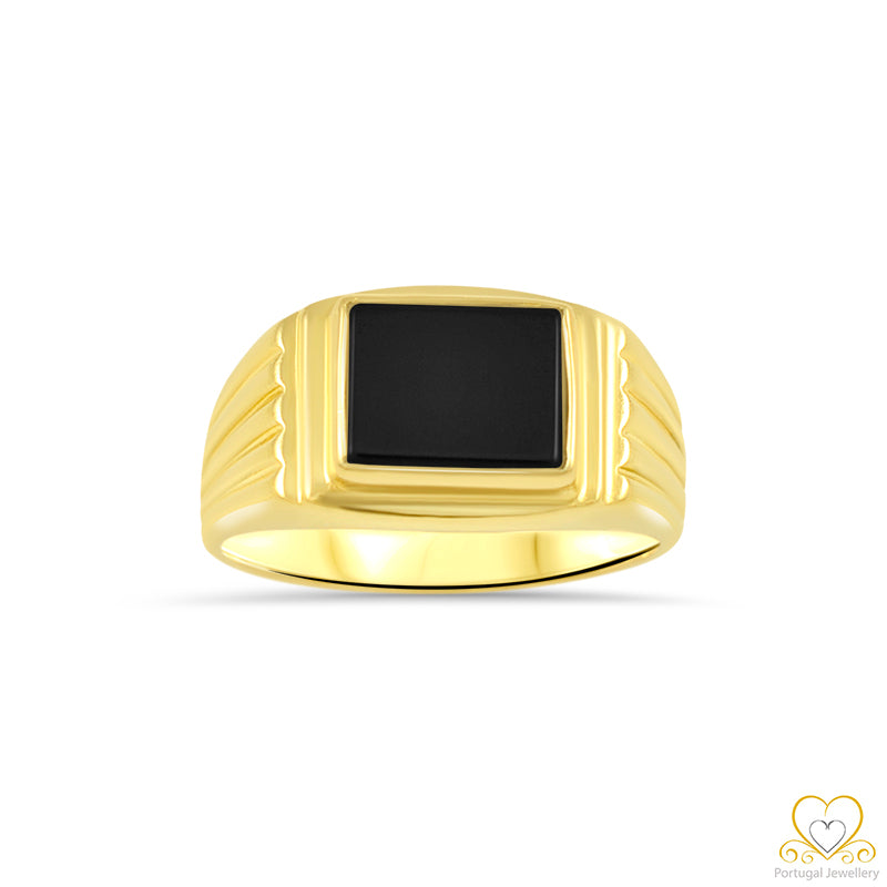 19.2ct Gold Men`s Onyx Ring ANH024