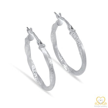 Load image into Gallery viewer, 19.2ct White Gold 20mm Hoop Earrings AR014
