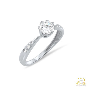 19.2ct White Gold 5MM Solitaire Ring AS13787