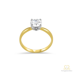 19.2ct Yellow and White Gold Solitaire Ring AS13795