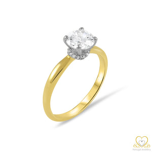 19.2ct Yellow and White Gold Solitaire Ring AS13795