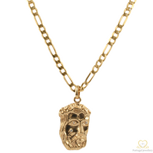 Load image into Gallery viewer, 19.2ct Yellow Gold Jesus Face Pendant ME60066
