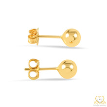 Load image into Gallery viewer, 19.2ct Gold Ball Stud  Earrings BR024
