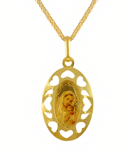 Load image into Gallery viewer, 19.2ct Gold Mary and Jesus Pendant ME0394
