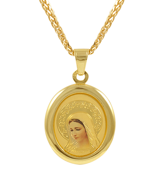 19.2ct Gold Mary Pendant ME077