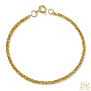 9ct Yellow Gold Children`s Bracelet PC0018