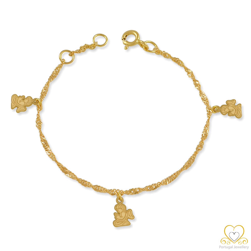19.2ct Gold Children's Angel`s Bracelet PC0115