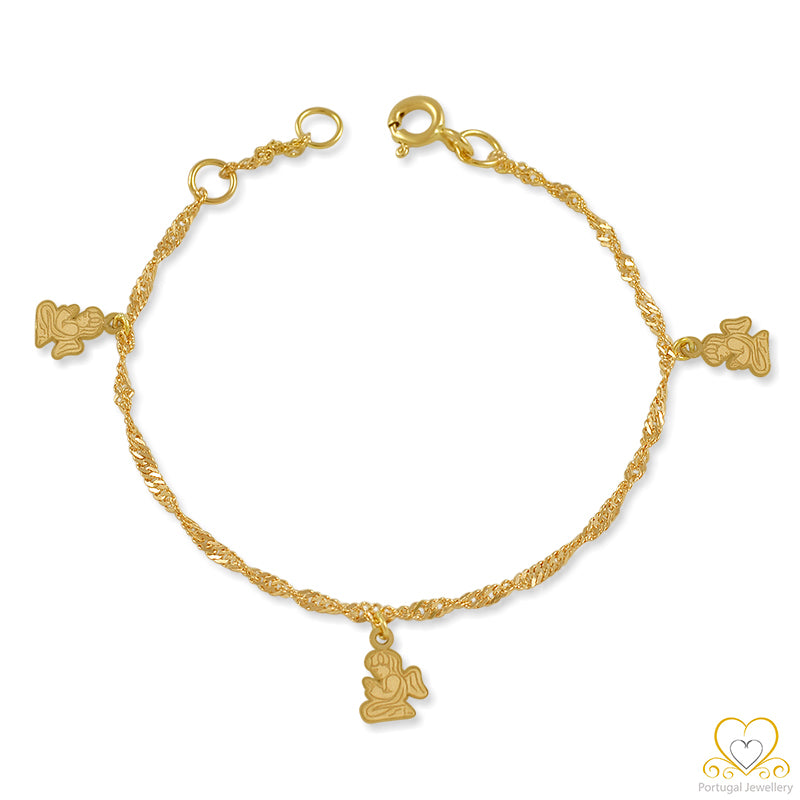 9ct Gold Children's Angel`s Bracelet PC0115