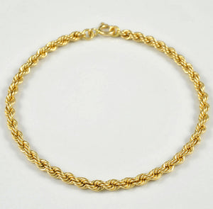 19.2ct Gold Rope Bracelet PU0520