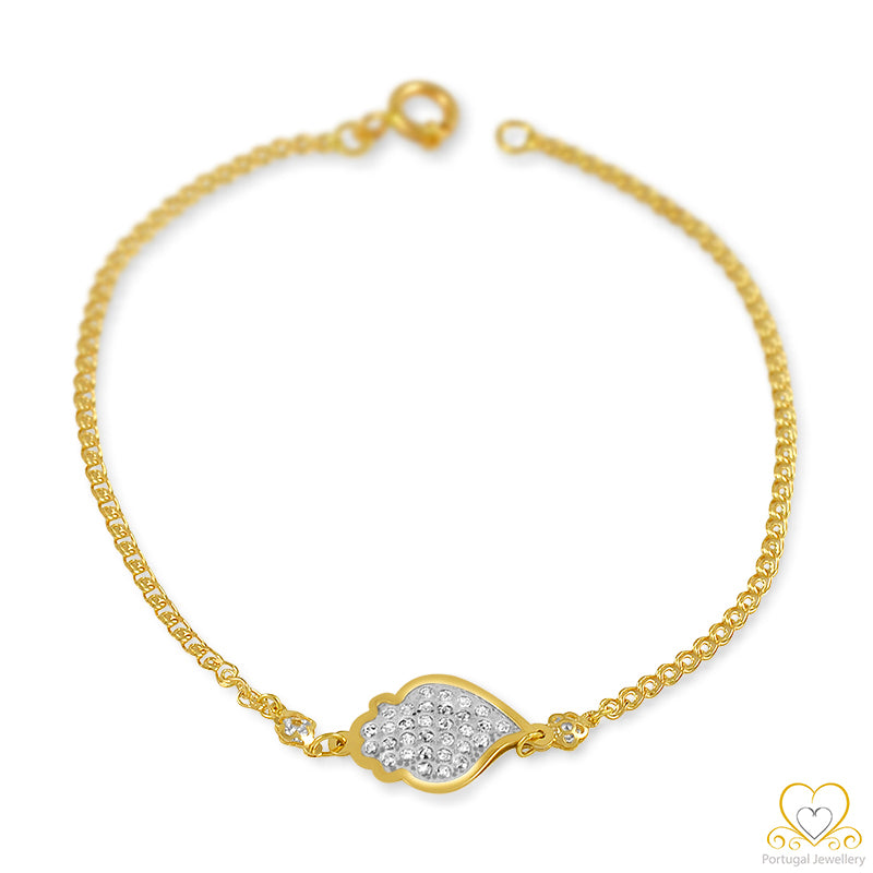 19.2ct Yellow Gold Bracelet with Heart PU0622