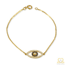 Load image into Gallery viewer, 19.2ct Gold Evil Eye Bracelet PU80574
